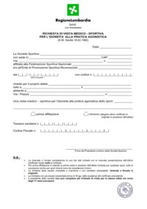 Modulo richiesta visita